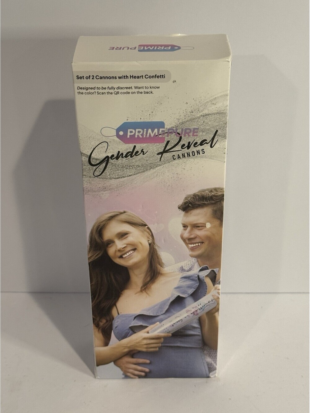 Set Of 2 - Prime Pure Premium‎ Gender Reveal Cannons Heart Shaped Confetti GIRL